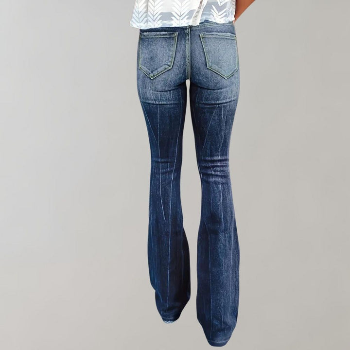 Pirkko - Charming vintage trousers with a flared cut and trendy teardrops