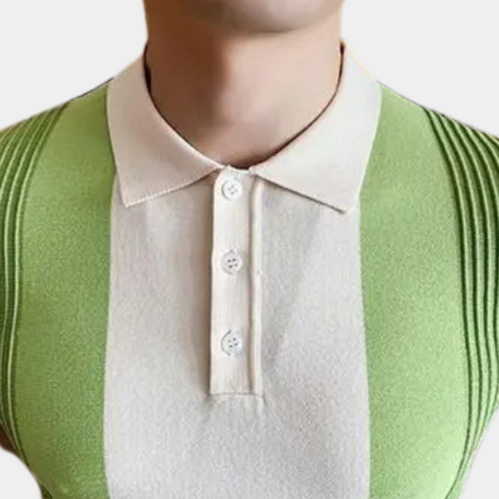 Elegant polo shirt with fashionable stripes for men - Jordin Collection