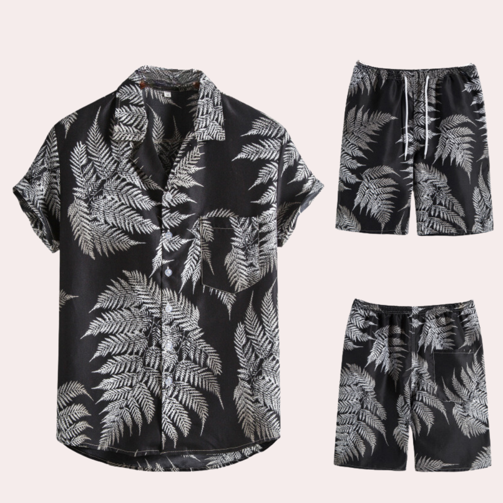 Amedeo - Elegant two-piece Hawaiian set for men