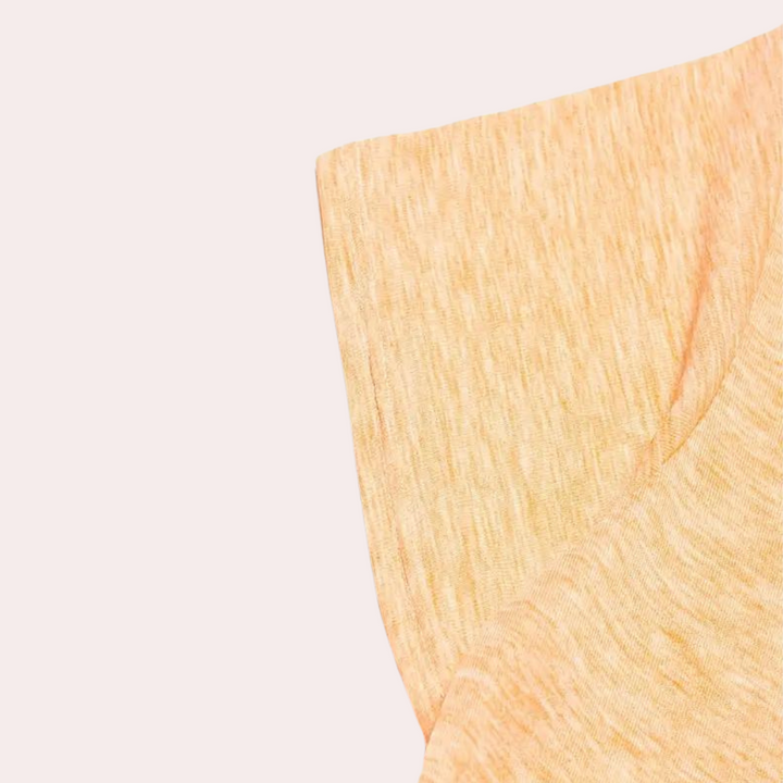 Fashionable men's round neck T-shirt in an energetic orange shade