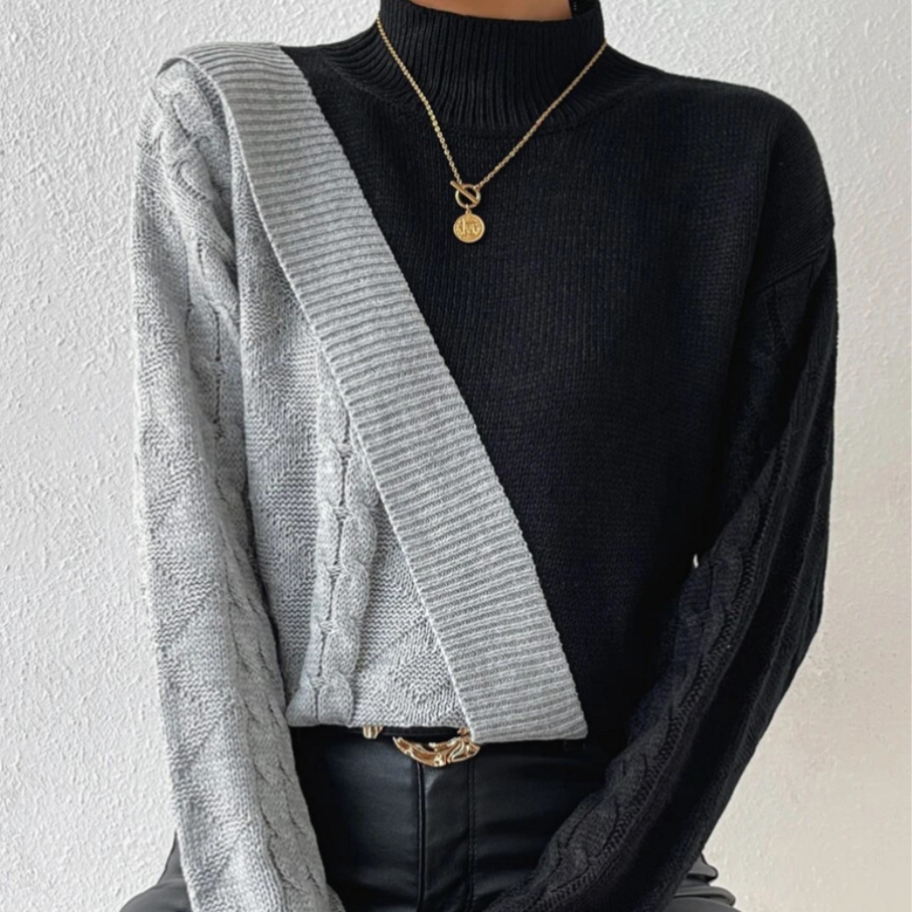 Stylish asymmetric jumper for women - choose elegance and modernity with Dorottya