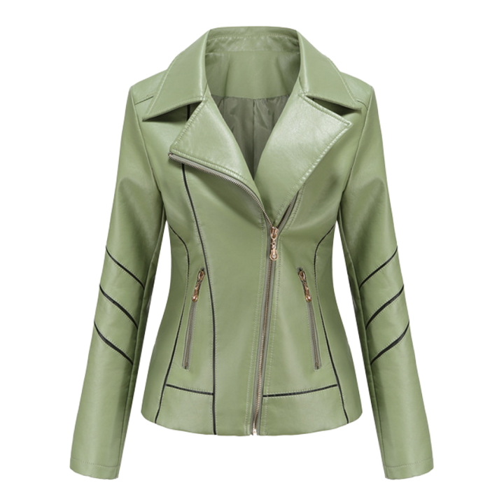 HANNIE - Luxury leather jacket in a classic, timeless style