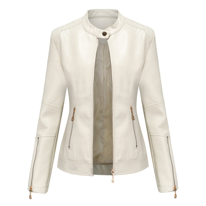 FRANICA - Elegant leather jacket in a classic design