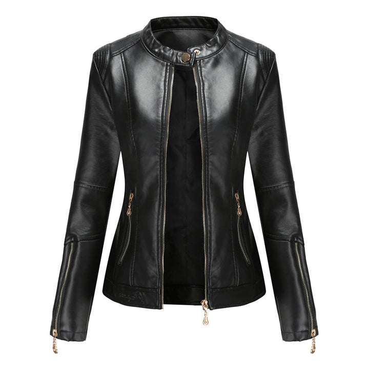 FRANICA - Elegant leather jacket in a classic design