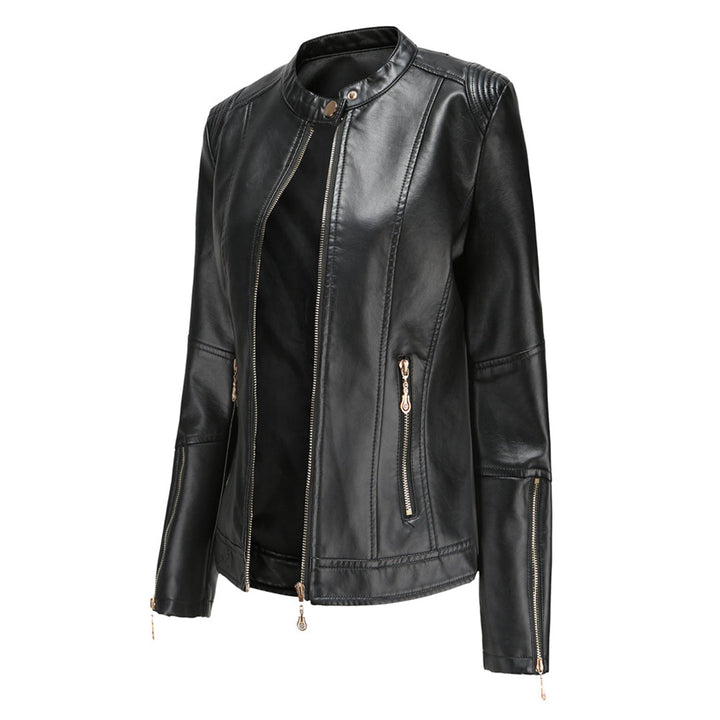FRANICA - Elegant leather jacket in a classic design