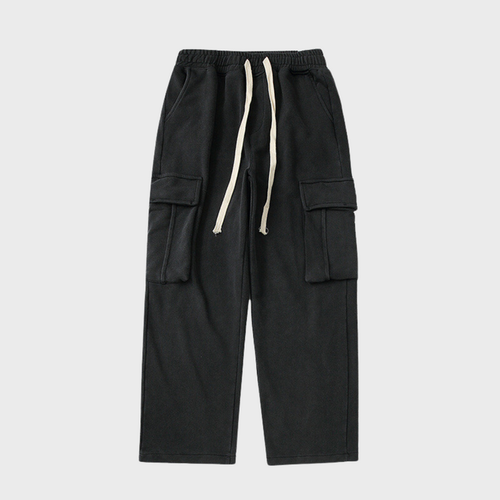 Elegant corduroy cargo trousers with adjustable drawcord - perfect styling for any occasion!