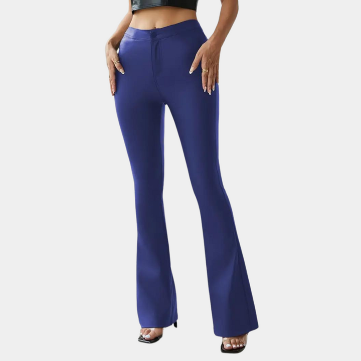 Rosalie - Elegant women's slim trousers with fashionable flared bottom