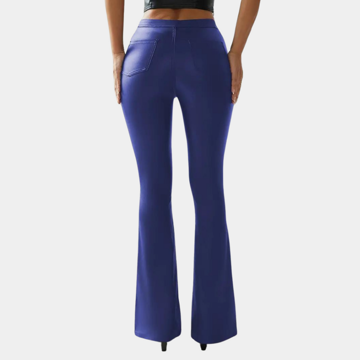 Rosalie - Elegant women's slim trousers with fashionable flared bottom