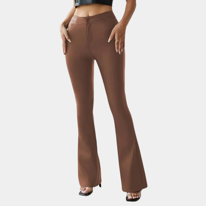 Rosalie - Elegant women's slim trousers with fashionable flared bottom