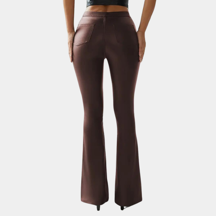 Rosalie - Elegant women's slim trousers with fashionable flared bottom
