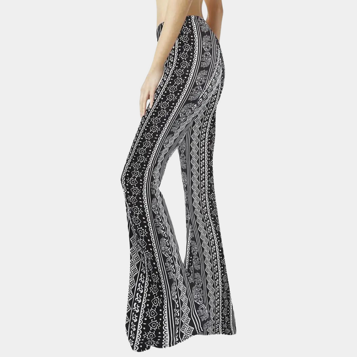 Soleil - airy, flared boho trousers for women who mix casual with elegant
