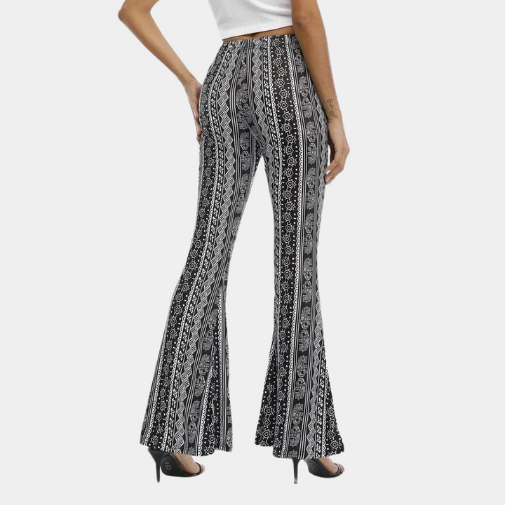Soleil - airy, flared boho trousers for women who mix casual with elegant
