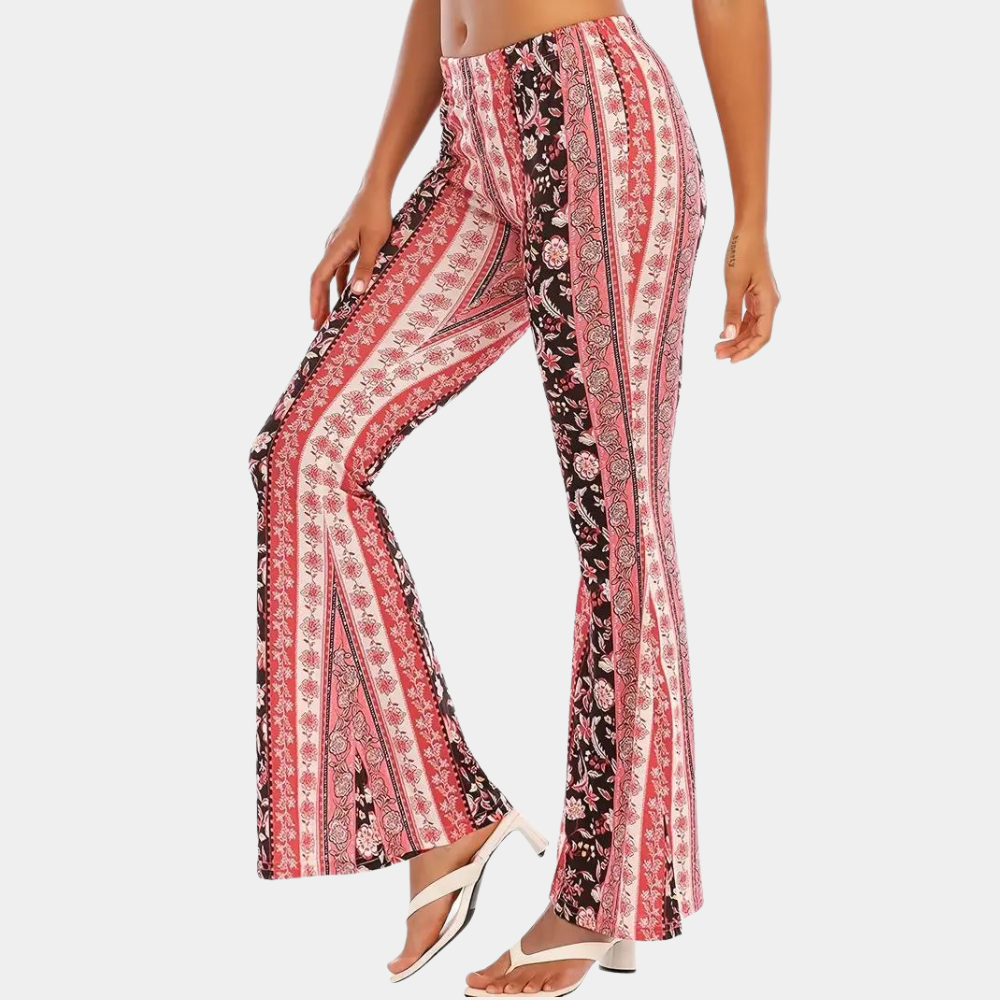 Soleil - airy, flared boho trousers for women who mix casual with elegant