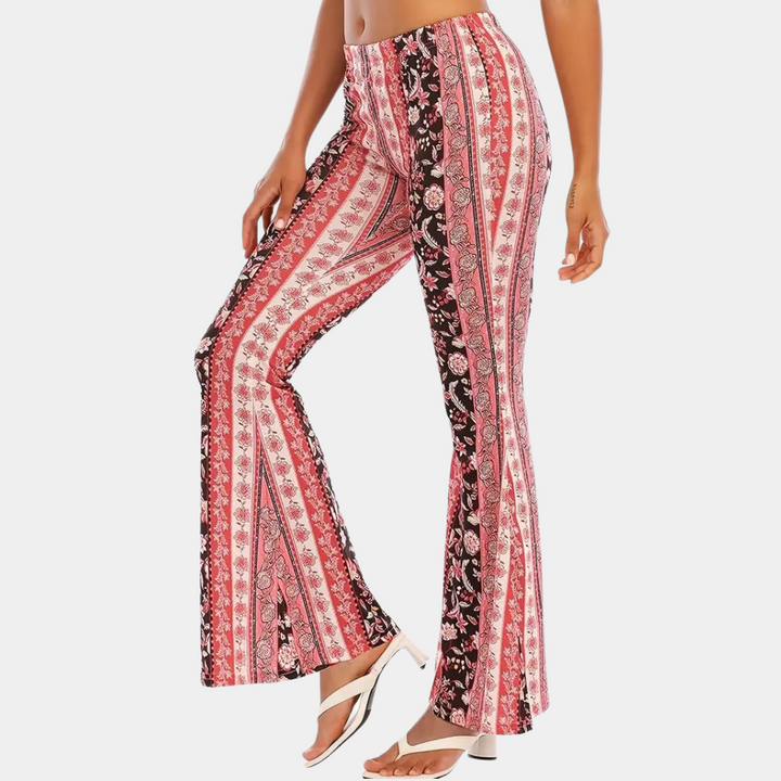 Soleil - airy, flared boho trousers for women who mix casual with elegant