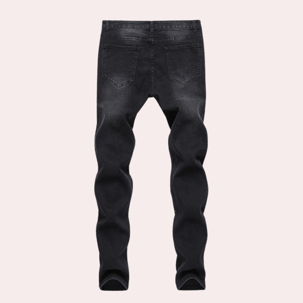Elegant men's Pietro jeans with an exclusive artistic finish
