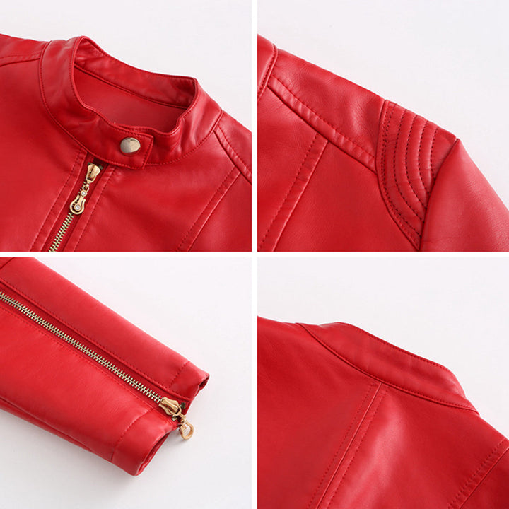 FRANICA - Elegant leather jacket in a classic design