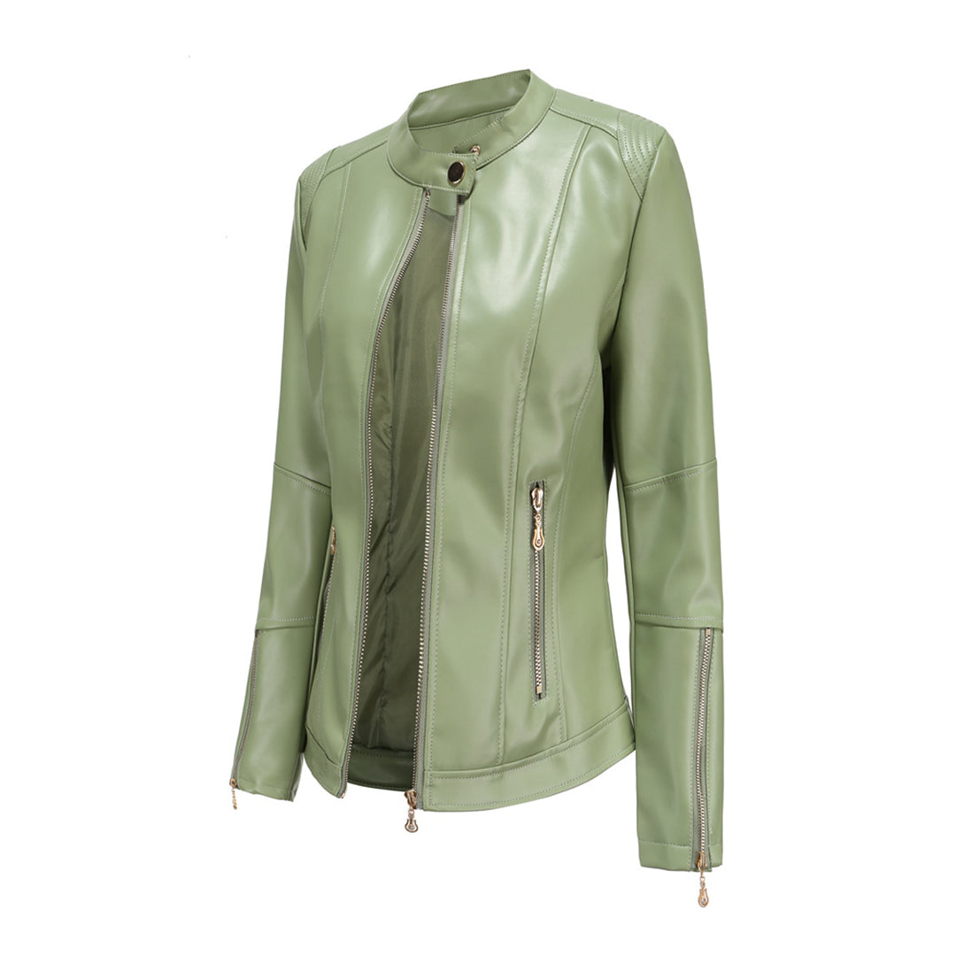 FRANICA - Elegant leather jacket in a classic design