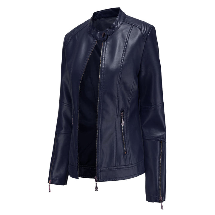 FRANICA - Elegant leather jacket in a classic design